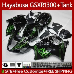 Hayabusa 1300CC pour SUZUKI GSX-R1300 GSXR-1300 GSXR 1300 CC 74No.115 GSXR1300 1996 1997 1998 1999 2000 2001 GSX R1300 2002 2003 2004 2005 2006 2007 vert noir