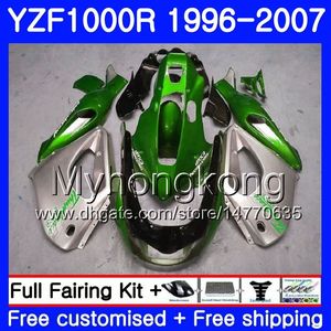 Corps pour YAMAHA Thunderace Vert argent YZF1000R 96 97 98 99 00 01 238HM.24 YZF-1000R YZF 1000R 1996 1997 1998 1999 2000 2001 Kit de carénage