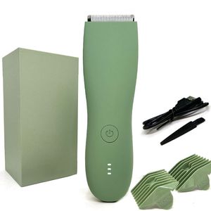 Afeitadora recortadora de vello corporal para hombres, recortadora de bolas para la ingle púbica, hoja de cerámica reemplazable, afeitadora eléctrica, afeitadora impermeable, Clippe 230310