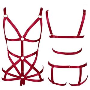 Garters Body Harness Bra For Women Full Bondage Strappy Tops Hollow Out Sexy Lingerie Set Plus Size Elastic Adjust Goth Club Dance Rave1