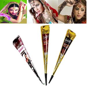 Peinture corporelle 1pc de pâte de tatouage indien de pâte de pâte de corps naturel HEENA MEHNDI KIT TATOO TEMPORY