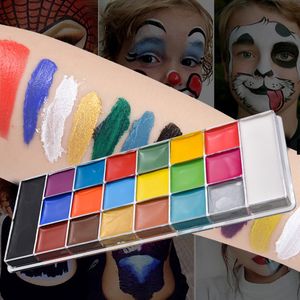 Pintura corporal 20 colores Cara Pintura corporal Fiesta de Halloween Fancy Body Art Maquillaje Pigmento Pintura corporal Belleza MakeupTool cosplay maquillaje KIT 230703