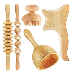 Kit complet de thérapie par le bois corporel Kit de Madérothérapie en bois pour Massage réducteur outils de thérapie par le bois colombien pour outil de Contour du corps