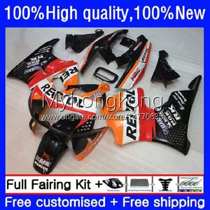 Kit de carrosserie pour HONDA CBR 893RR 900RR 893 900 CC 89 90 91 92 93 Carrosserie 36No.105 CBR900RR CBR893RR 1989 1990 1991 1992 1993 CBR900 CBR893 Repsol orange RR 89-93 Carénage OEM