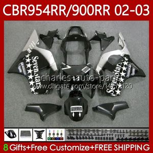 Carrocería para HONDA CBR 954 900 RR CC CBR900 CBR954 RR 02-03 Bodys 61No.33 CBR Sevenstars 900RR 954RR 900CC CBR954RR 02 03 CBR954-RR CBR900RR 2002 2003 Kit de carenado OEM