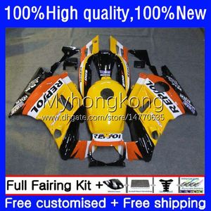 Carrocería para HONDA CBR600FS CBR600 F2 CBR600CC 91-94 Cuerpo 34No.165 CBR 600F2 600 Repsol amarillo F2 FS CC 600CC 600FS 1991 1992 1993 1994 CBR600F2 91 92 93 94 Kit de carenado