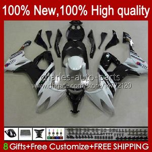 Kit de carrocería para Kawasaki Ninja ZX1000C 1000CC ZX-10R 2008 2009 2009 2010 Cuerpo 56NO.105 ZX1000 C ZX 10R ZX10 10 R 1000 CC 08-10 ZX10R 08 09 10 Motor Cycle Black Black