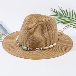 Chapeau Panama perlé bohème pour femmes été Protection UV chapeaux de plage pliable dames cadeaux de vacances en gros