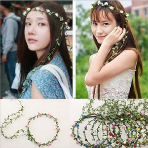 Coiffes bohemian style couronne de fleur de fleur mariage garland front coiffeur tête bande de plage coiffes de plage