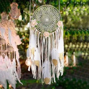 Boho Dream Catcher Blanc Grands Dreamcatchers Pour La Décoration De Mariage Décor À La Maison Filles Enfants Chambre De Pépinière Décoration Cadeau 220407