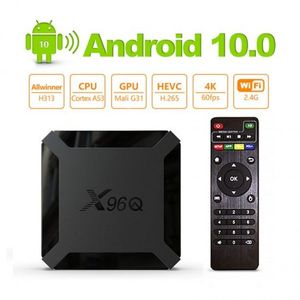 boitier android tv box X96Q meuble tv box 2GB 16GB Android 10.0 TV BOX 1ans qhds Cod lecteur multimédia pour smart tv android box