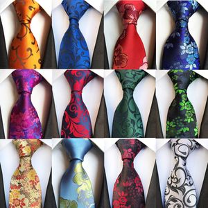 Bolo Ties Fashion 8cm Silk Men's Floral Tie Green Bule Jucquard Necktie Suit Men Business Wedding Party Formal Neck Ties Gifts Cravat 230717