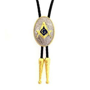 Bolo Ties New BOLO TIE Trendy Man Masonic Golden Letter G Corbata Retro Cord Personality Men's Tie Banquet Party Accesorios Joyas Regalos HKD230719