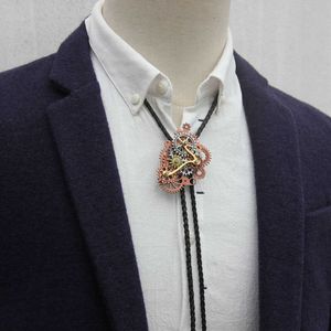 Bolo Ties diseño Original steam punk aleación engranaje bolo tie para hombres personalidad cuello corbata bolotie accesorio de moda HKD230719