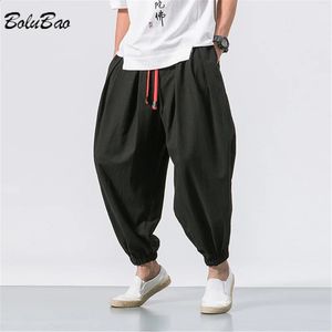 BOLUBAO, pantalones bombachos holgados de primavera para hombre, pantalones de chándal con sobrepeso de lino chino, pantalones de gran tamaño informales de marca de alta calidad para hombre 240124