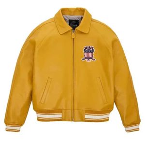 Bomber Jacket Usa Taille Avirex Casual Athletic Épais en peau de mouton Cuir Flight Suit Cool Jacketstop Varsity Jacket Vintage Leather Flight 1 QRA7