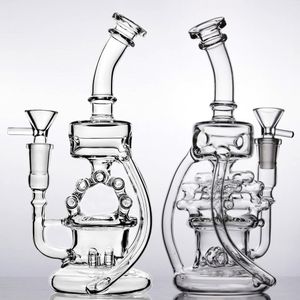 Bong Beaker Pipes Glass Water Down Stem 14 mm Joint Recycler Dab Rigs Hookah Bubbler Heady Ice Catcher Pipe