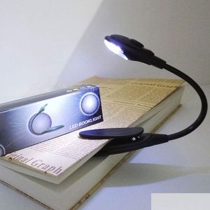 Lampes de lecture Brelong Portable Mini LED Book Clip Light Tablet Lecture sans protection stroboscopique Eye Drop Livraison Lumières Éclairage Dhqco