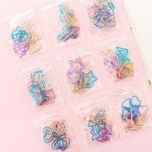 Marcapáginas de Metal con forma especial, Clips de papel, suministros Kawaii, carpeta Pos, papelería bonita, billetes, notas escolares Z1b6