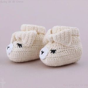 Bottes 1 paire Paire 10 cm de longueur Treat-tricot Chaussures pour tout-petit Baby-tricot de tricot Crochet Gift pour nouveau-né bébé