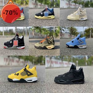 Botas 2022 Auténtico 4 University Blue Jumpman 4s Hombres Zapatos de baloncesto Retro Bred Shimmer Uinon Taupe Haze Amarillo Blanco Oreo Sports Sneakers Hombre