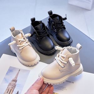 Boots Baby Kids Short Boots Boys Shoes Autumn Winter Leather Children Boots Fashion Toddler Girls Boots Kids Snow Shoes E08091 230911