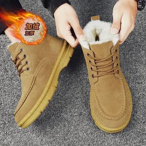 Boots Casual Sneaker Leather Shoes Locs High Ankle Sports and Leisure Men's Shoe Fashion Plateforme