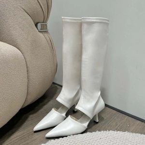 Botas Eilyken 2023 Diseñador Hollow Out Women Boots Boots Street Street Style Toe Ladies Shoes Telones delgados Botas Femininas
