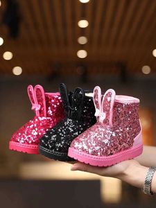Boots Fashion Children Snow Boots Waterproof Baby Girls Boys Winter Shoes Non-Slip Thickening Keep Warm Size 21-32 x1007