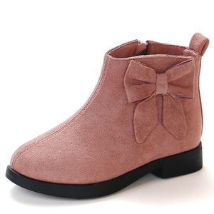 Botas Niñas Botas de tobillo rosa Zapatos deportivos de cuero para niñas Botas de moda para niños Fondo suave Princesa Zapatillas de deporte para niños 220913