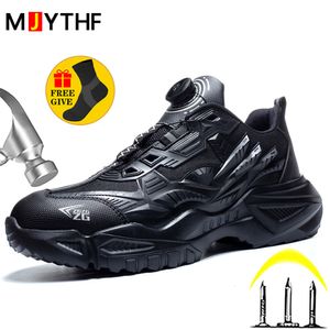 Bottes chaussures de sécurité de haute qualité pour hommes câble en acier boucle rotative travail antichoc et perforé 230719