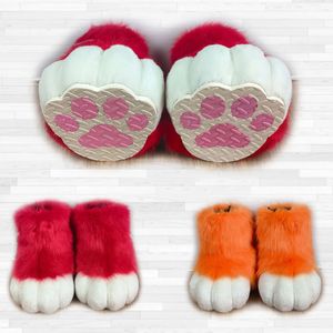 Botas Personalización de gama alta Husky Cabeza de animal Disfraz de bestia Fursuit Furry Lindo Perro22 Zapatos de color Patas Cos Pies al aire libre Juguete 231129