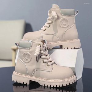 Botas Niños Zapatos de niña Niños Tobillo Rosa Marrón 2024 Marca de moda Cuero Corto para niño Zapatilla de deporte casual antideslizante