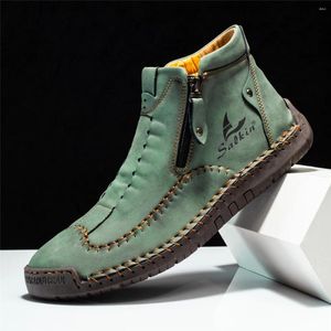 Botas Hombres Tobillo Casual Mocasines 2023 Oxfords Zapatos Color Sólido Estilo Costura Pu Cuero Costura A Mano Trabajo Diario Oficina