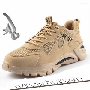 BOOTS Men's Steel Toe Anti Smashing Building INDestructible Work Shoes Men Pinterpure Proof Safety Designer Sneakers