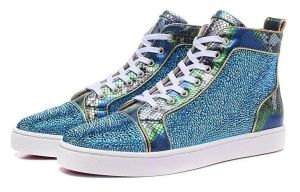 Boots Moraima SNC Men Shoes Round Toe Sky Blue Crystal Crystal Chaussure de mode Laceup High Top Sneaker Casual Casual
