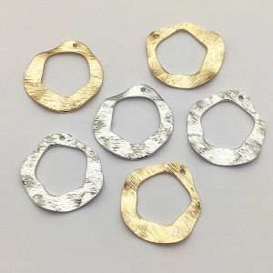 Bottes Nouvelles arrivées 24x25mm 100pcs pendentifs en laiton Charme d'anneau pour boucles d'oreilles faites à la main