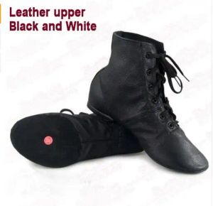 Boots New Woman's Leather Jazz Dance Shoes Lace Up Both for Adult Woman Practice Yoga Shoes Softs and Light Weight Jazz Boots