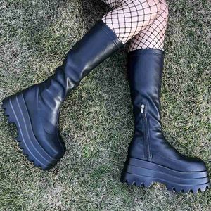 Boots plateforme de style gothique bottes Vampire Cosplay Boots-High Boots 2022 Winter Street Cool Punk Comfy Women Chaussures T230817