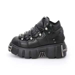 Boots Punk Style Women Shoes Lace-up heel height 6CM Platform Shoes Woman Gothic Ankle Rock Boots Metal Decor Woman Sneakers 231122