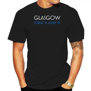 Botas Vintage Glasgow Escocia Coordenadas Minimalistas Camas de camisetas para adultos naturales 2022 Streetwear
