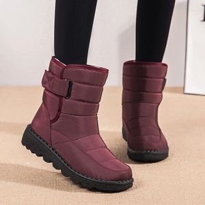 Bottes Bottes d'hiver imperméables pour femmes fausse fourrure longue peluche bottes de neige femme plate-forme bottines chaud coton Couples chaussures 231123