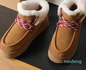 botas con diseño innovador suela gruesa botas de nieve con cordones