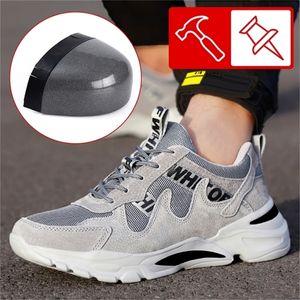 Botas Zapatos de seguridad para el trabajo Hombres Puntera de acero PunctureProof Antimash Mujeres Sport Warm Indestructible Wear Ligero Flexibilidad 220921