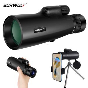 Borwolf 1236x50 Binoculars BAK4 PRISM OPTICAL LENS HAUT POWER HUNTING BIRDATCHING monocular Light Vision Night Vision Télescope 240408
