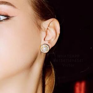 Boucles d'oreilles circulaires BOTIEGA Boucles d'oreilles design Studs balancent pour femme perles Plaqué or 18K la plus haute qualité de comptoir Ne se fanent jamais cadeau exquis 017