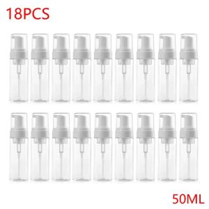 Bouteilles 18pcs / paquet 50 ml Dispensateur en mousse en plastique bouteille rechargeable mini pompe de distribution de savon moussant