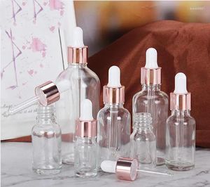 Bouteilles 1x 5 ml 10 ml 15 ml 20 ml 30 ml 50 ml 100 ml compte-gouttes en verre transparent huile essentielle transparente avec pipettes