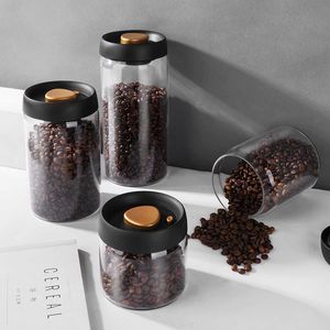 Bouteilles Bocaux GIANXI Pichet scellé sous vide Grains de café Verre Bidon hermétique Cuisine Grains alimentaires Bonbons Garder le pot de stockage frais 230906