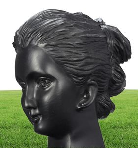 Boutique comptoir résine noire dame Figure Mannequin affichage buste support bijoux support pour collier pendentif boucles d'oreilles 7165670